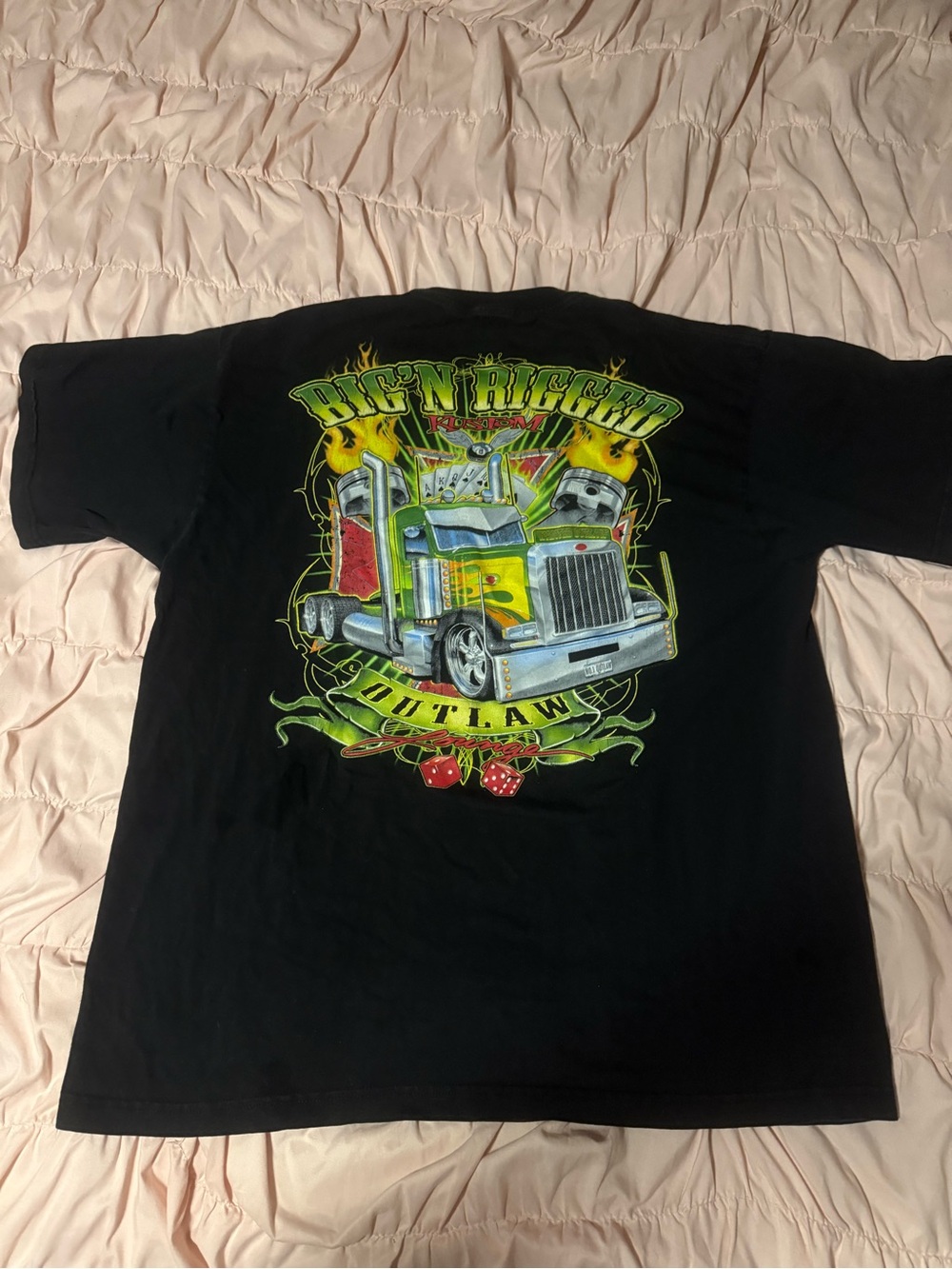 Outlaw Big 'N' Rigg'd Graphic Short Sleeve T-Shirt - Black